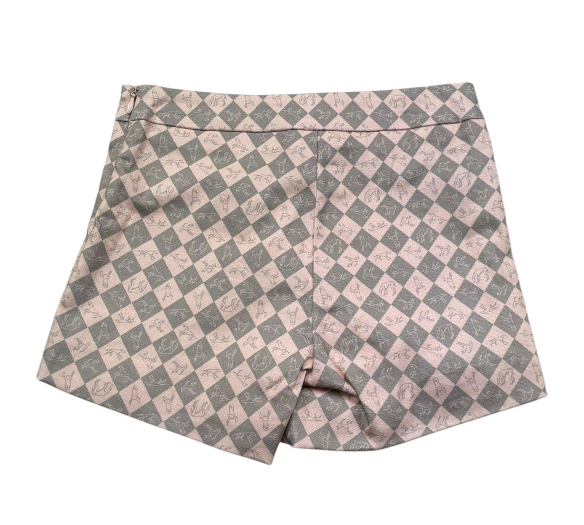 Trussardi Short Fantasia Quadri con Zip per Bambina TGP26057SH ROSA TRUSSARDI 