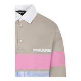 Dsquared2 Camicia Manica Lunga Bicolore per Bambino DQ2772 BIANCO/BEIGE DSQUARED2 