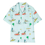 Saint Barth Camicia Mezza Manica Tinta Unita con Stampe Snoopy per Bambino KALE00200 CELESTE SAINT BARTH 