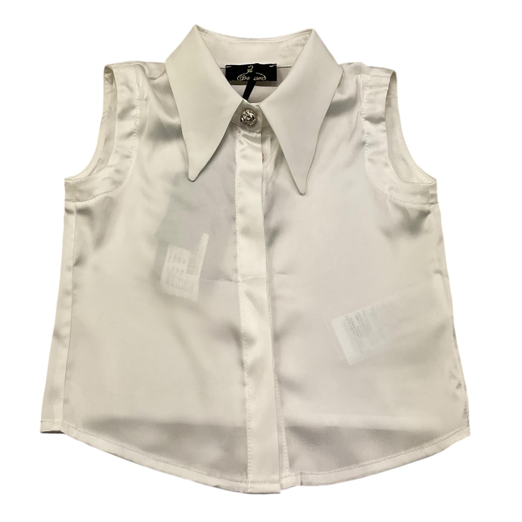 Fun & Fun Camicia Giromanica Tinta Unita per Bambina FNCBSH01047 PANNA FUN & FUN 