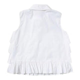 Twinset Camicia Giromanica Tinta Unita con Balze per Neonata 231GJ2042 BIANCO TWINSET 