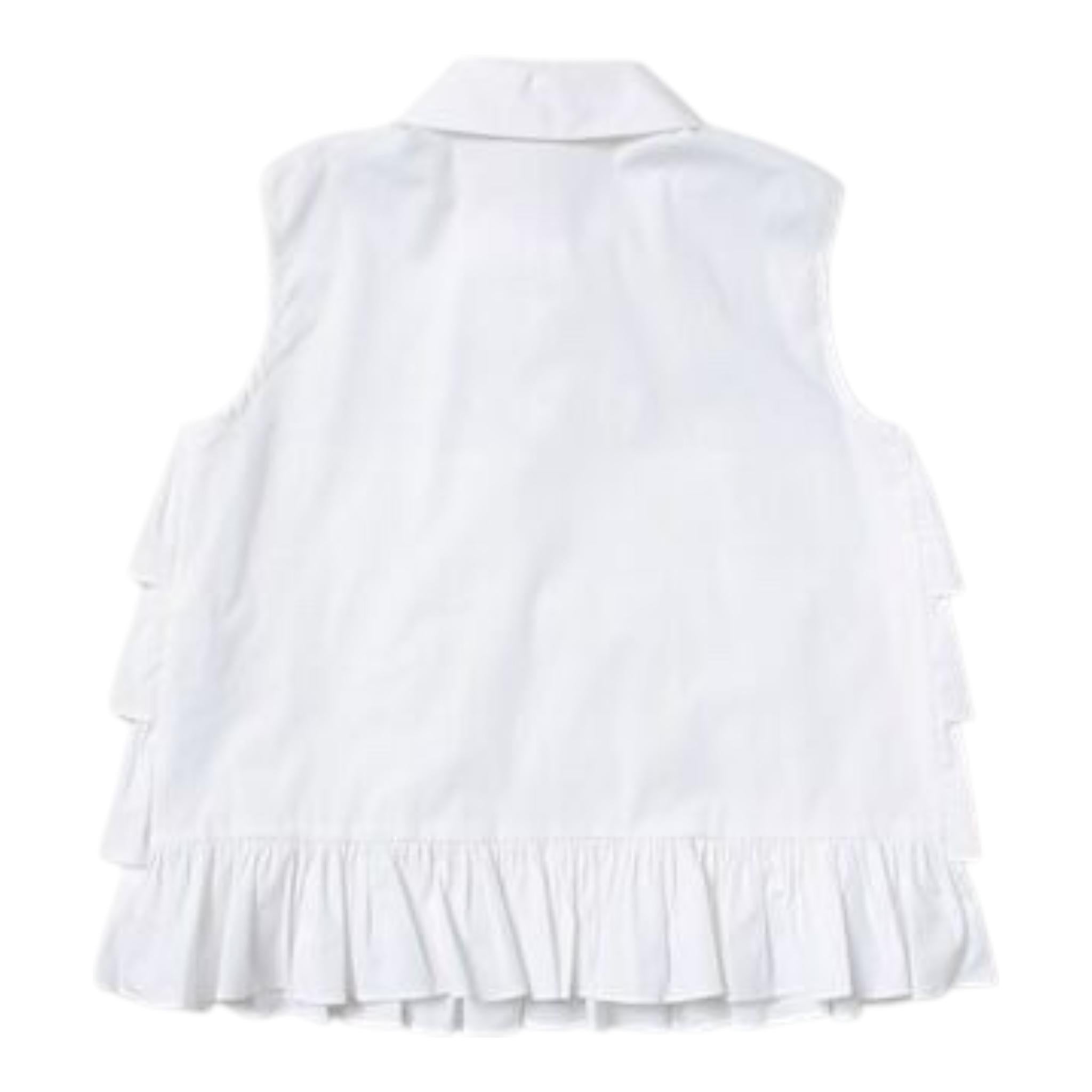 Twinset Camicia Giromanica Tinta Unita con Balze per Neonata 231GJ2042 BIANCO TWINSET 