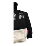 ICON felpa chiusa con cappuccio bicolore con logo Bianco/nero per Bambina IGSW00356 BIANCO/NERO ICON 