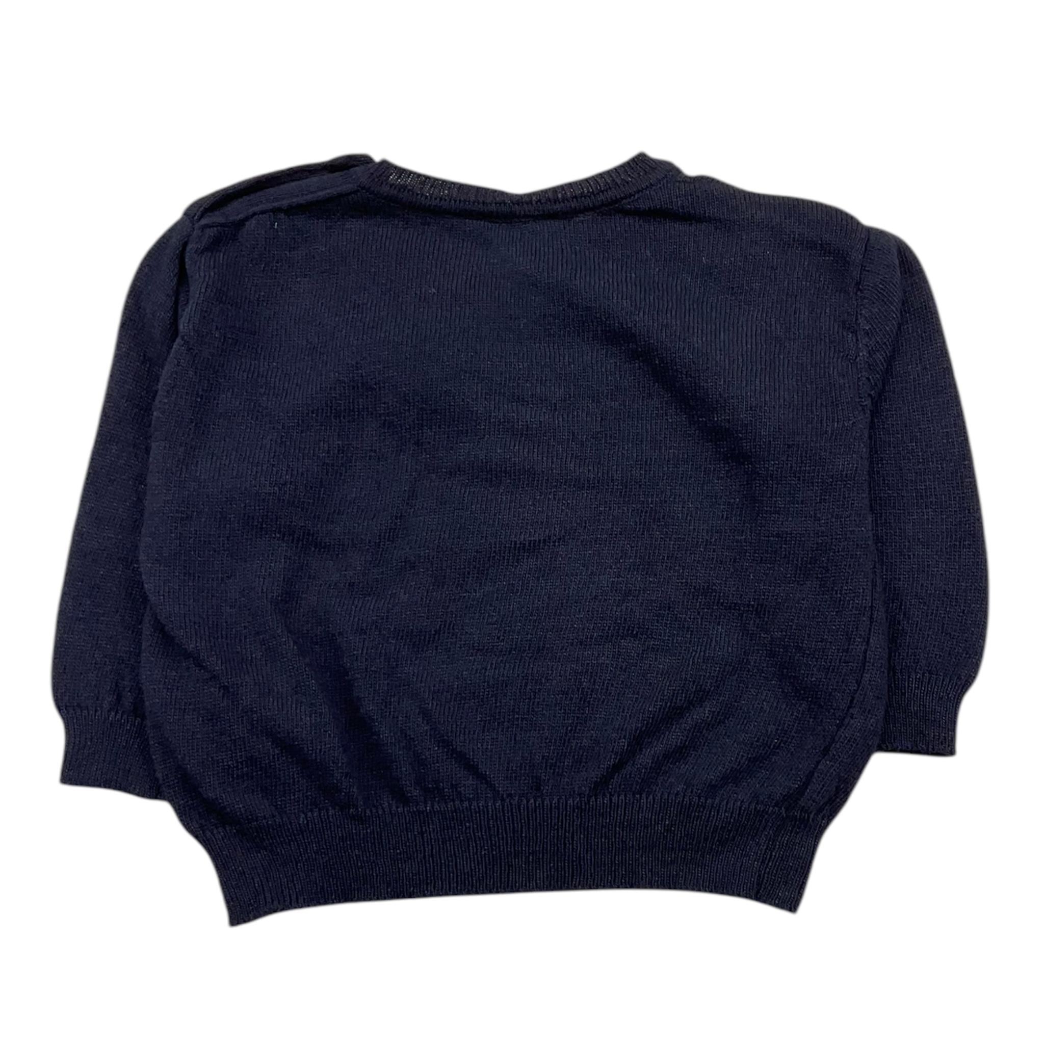 LE BEBE' maglia girocollo tinta unita con orso Blu per Neonato LBB5146 BLU LE BEBE' 