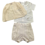 PAZ RODRIGUEZ completo 4 pz short-camicia-cardigan-cappello Panna per Neonata 001121279 PANNA PAZ RODRIGUEZ 