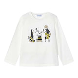 MAYORAL shirt girocollo tinta unita con stampa in contrasto Bianco per Neonata 4070 BIANCO MAYORAL 