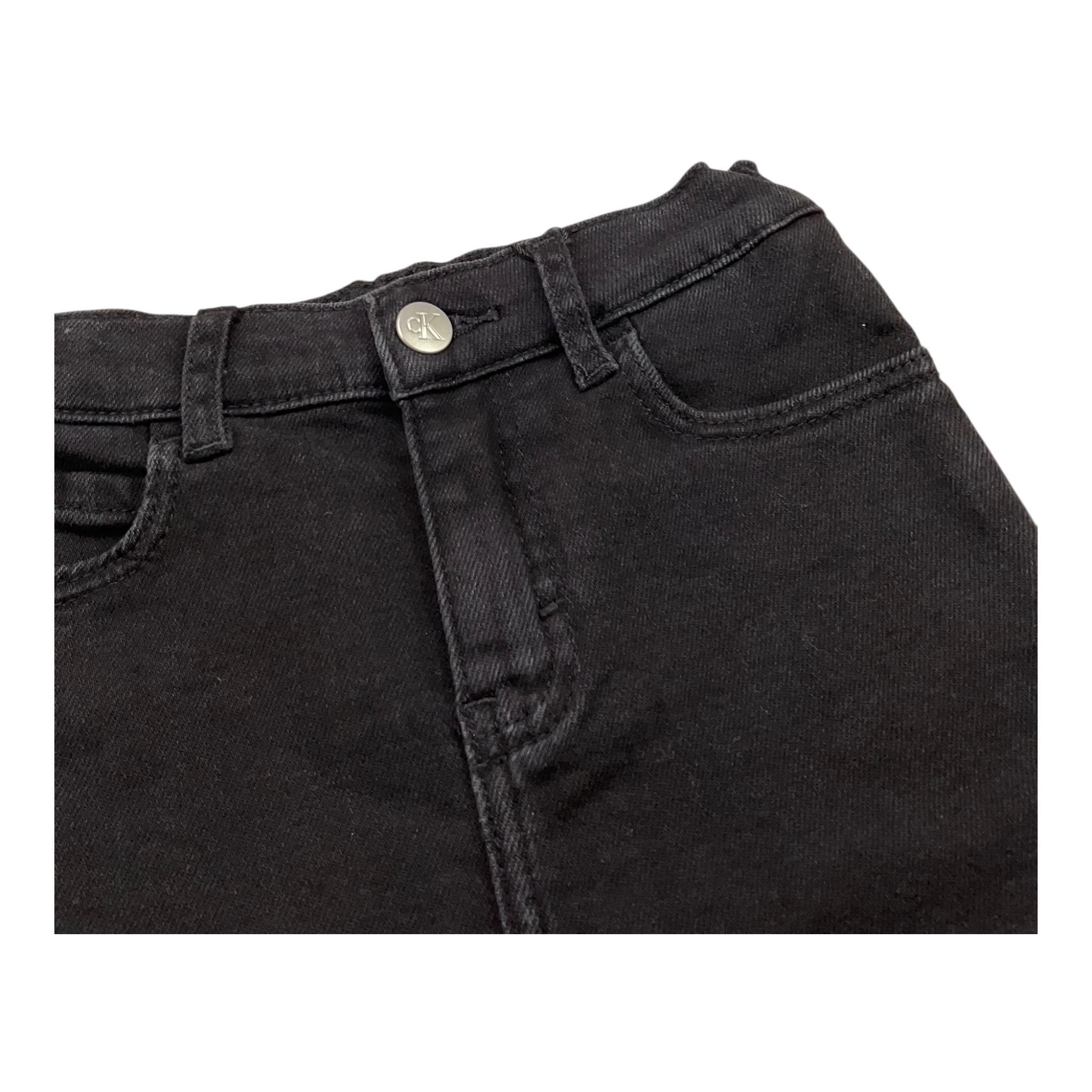 CALVIN KLEIN jeans tinta unita con girovita regolabile Nero per Bambino IN0IN00218 NERO CALVIN KLEIN 