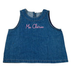 top in denim tinta unita giromanica AYL0001 BLU SAINT BARTH 