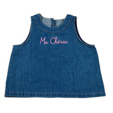 top in denim tinta unita giromanica AYL0001 BLU SAINT BARTH 