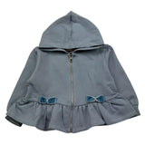 PLEASE felpa con zip e cappuccio tinta unita Azzurro per Neonata LK16042G65 AZZURRO PLEASE 