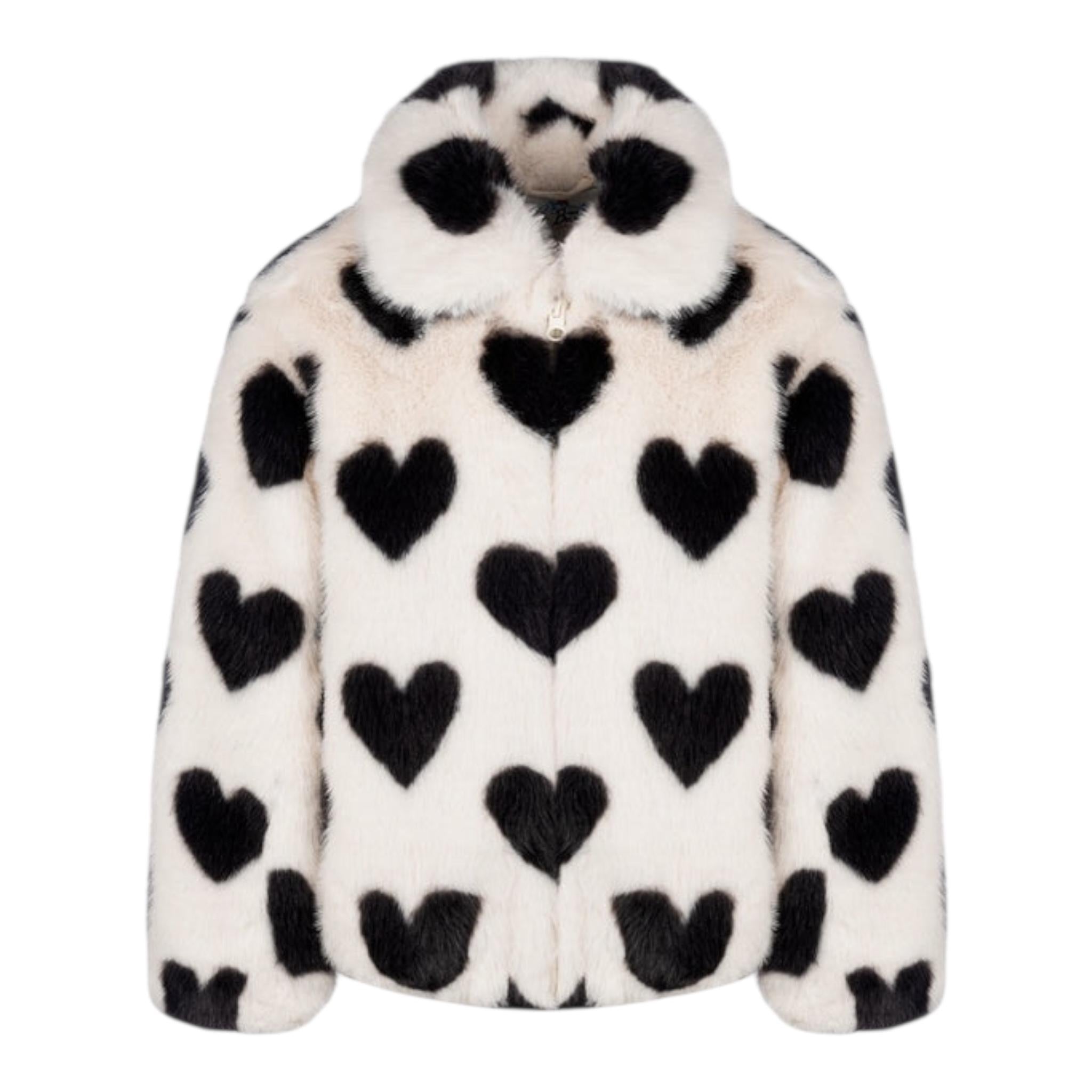 SAINT BARTH pelliccia bicolore con fantasia Bianco/nero per Bambina AVELINEJ BIANCO/NERO SAINT BARTH 