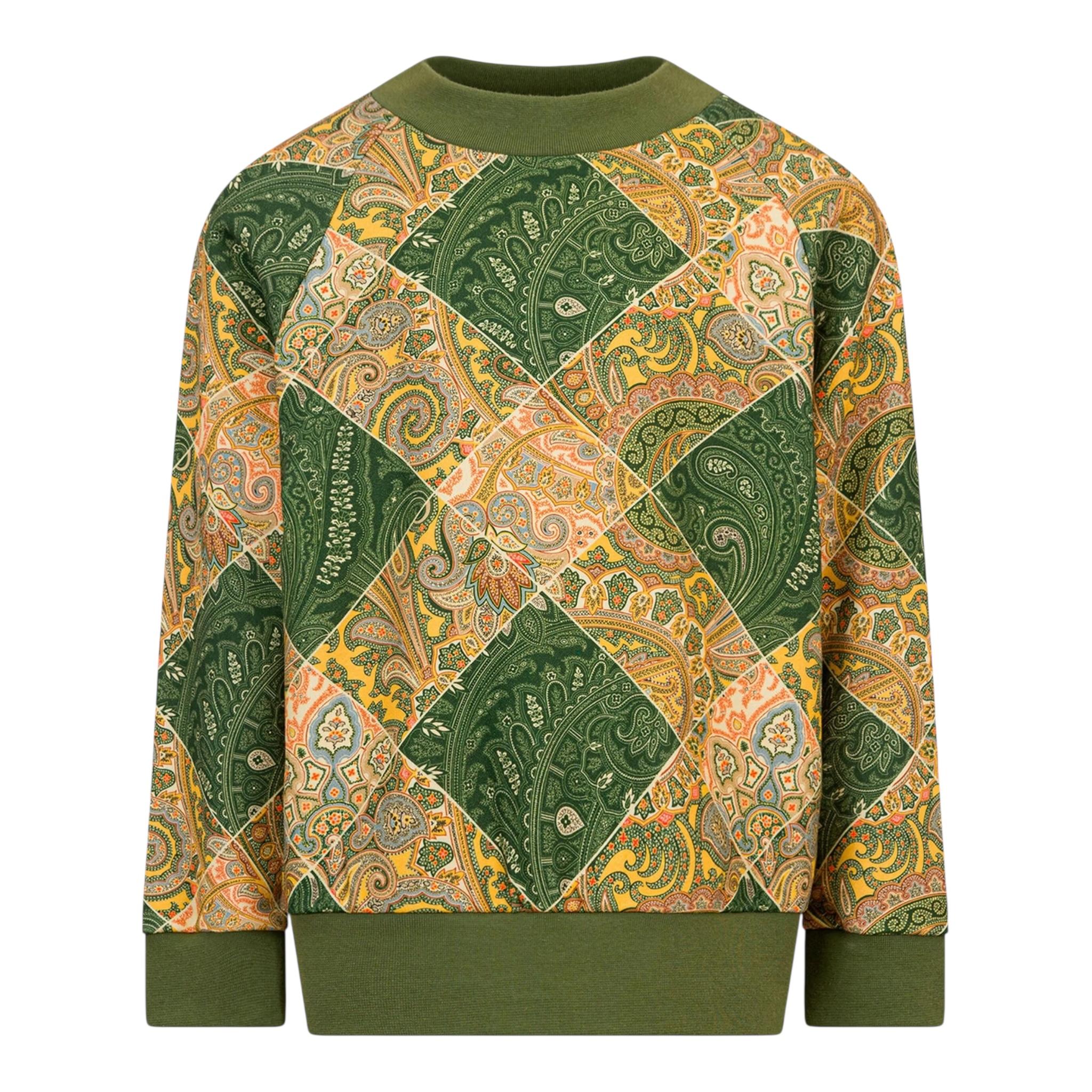 ETRO felpa chiusa girocollo stampa fantasia Verde per Bambino GB4P00 VERDE ETRO 