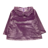 NANAN shirt manica lunga tinta unita in velluto Lilla per Neonata I2345948N LILLA NANAN 