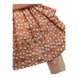 Squid Baby Mädchen Kleid mit halblangen Ärmeln und Band und rosa Blumenstickerei