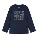 MAYORAL shirt girocollo tinta unita con stampa Blu per Neonato 174NXX BLU MAYORAL 