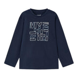 MAYORAL shirt girocollo tinta unita con stampa Blu per Neonato 174NXX BLU MAYORAL 