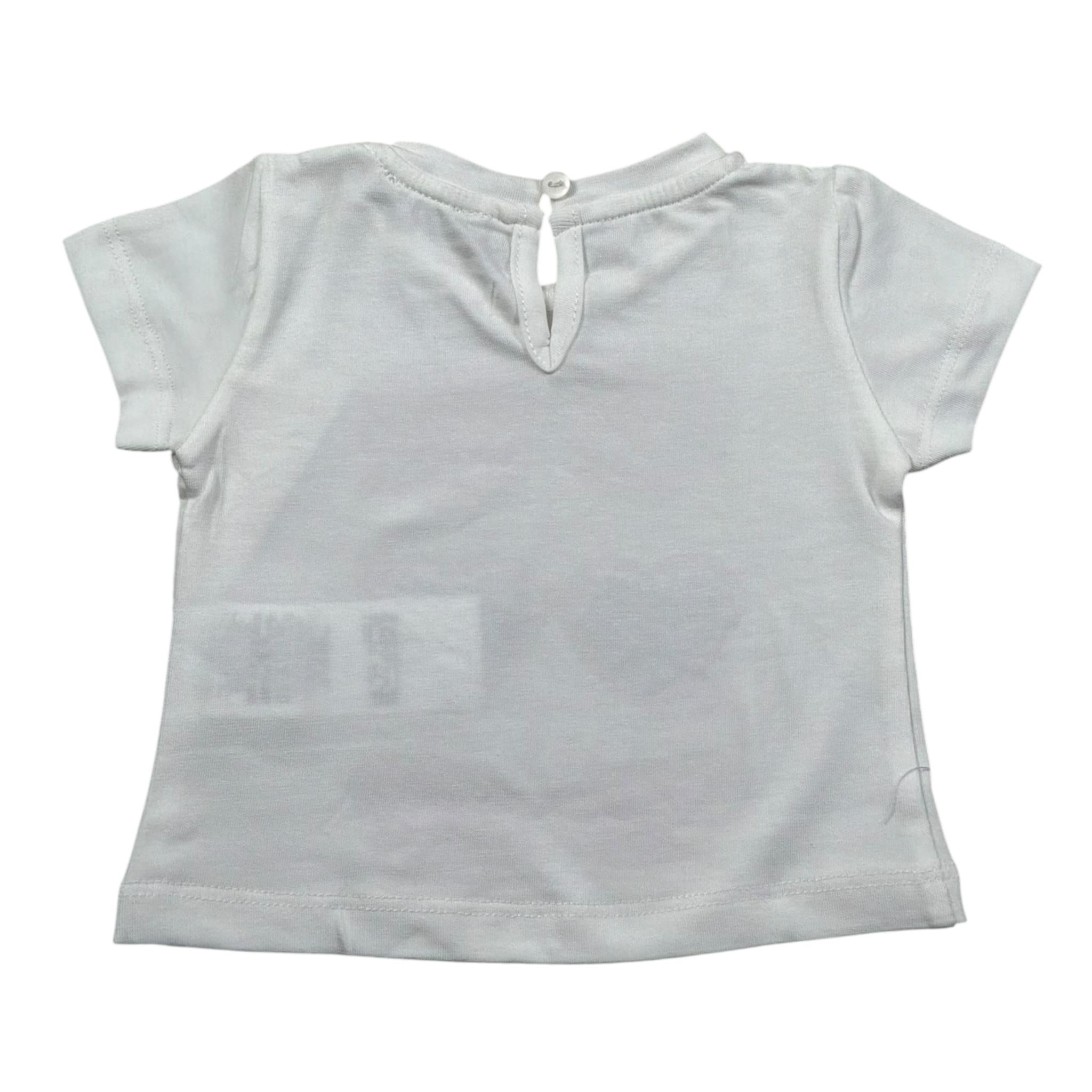 M+E' T-Shirt Girocollo tinta unita con Stampa Panna per Neonata UE1860XX PANNA M+E' 
