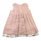 Le Coconne Einfarbiges Ärmelloses Kleid mit Rosa Schleife für Baby Mädchen