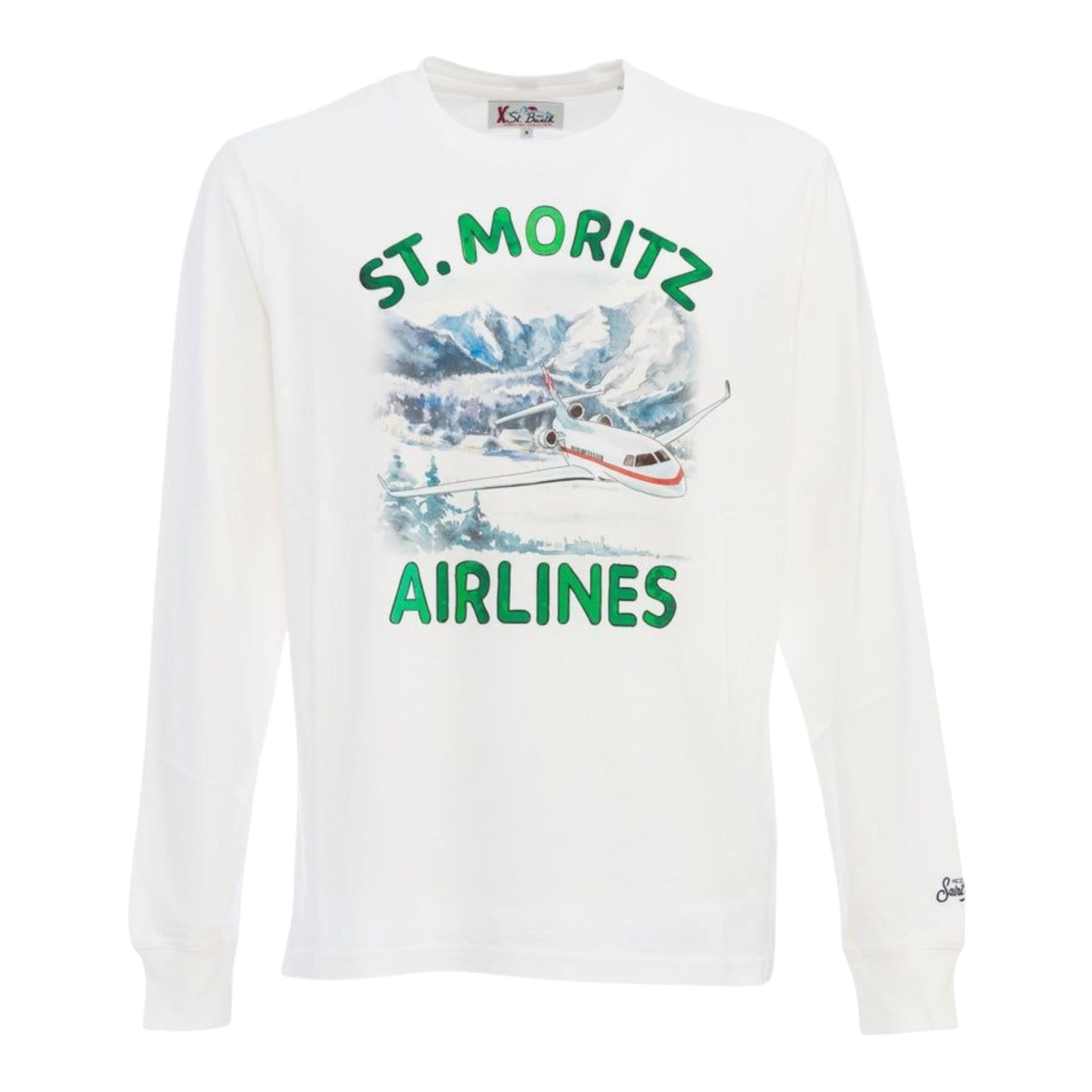 SAINT BARTH shirt girocollo tinta unita con stampa Bianco per Bambino LUT000310157E BIANCO SAINT BARTH 