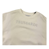 TRUSSARDI felpa chiusa girocollo tinta unita cn logo Panna per Bambina TGA25021FE PANNA TRUSSARDI 