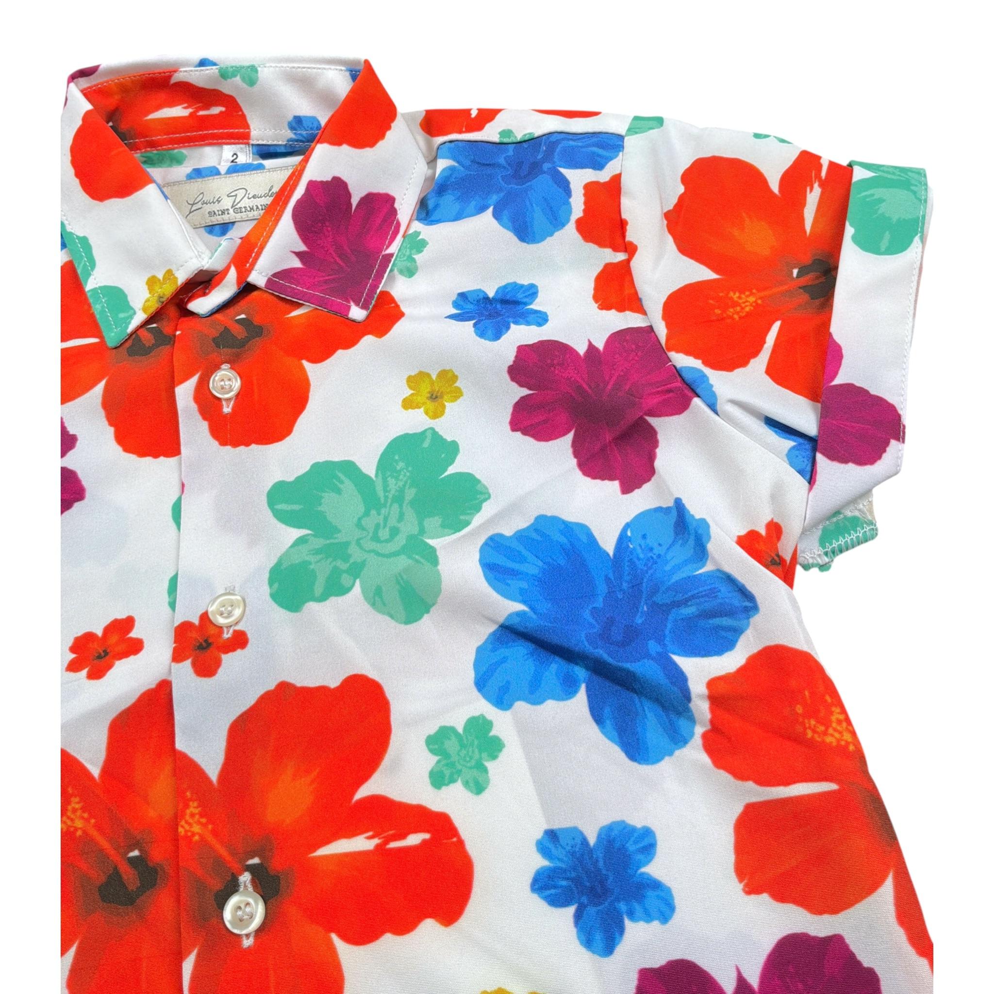 Louis Dieudonne' Camicia tinta unita con Stampa Fiori Bianco per Neonato FJFIR5IN BIANCO LOUIS DIEUDONNE' 