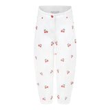 Stella Mccartney Pantalone Tinta Unita con Ricami Ciliegie per Bambina TW6B800 BIANCO STELLA McCARTNEY 