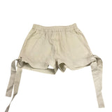 Meimeij Einfarbige Shorts mit elastischer Taille in Grau für Mädchen