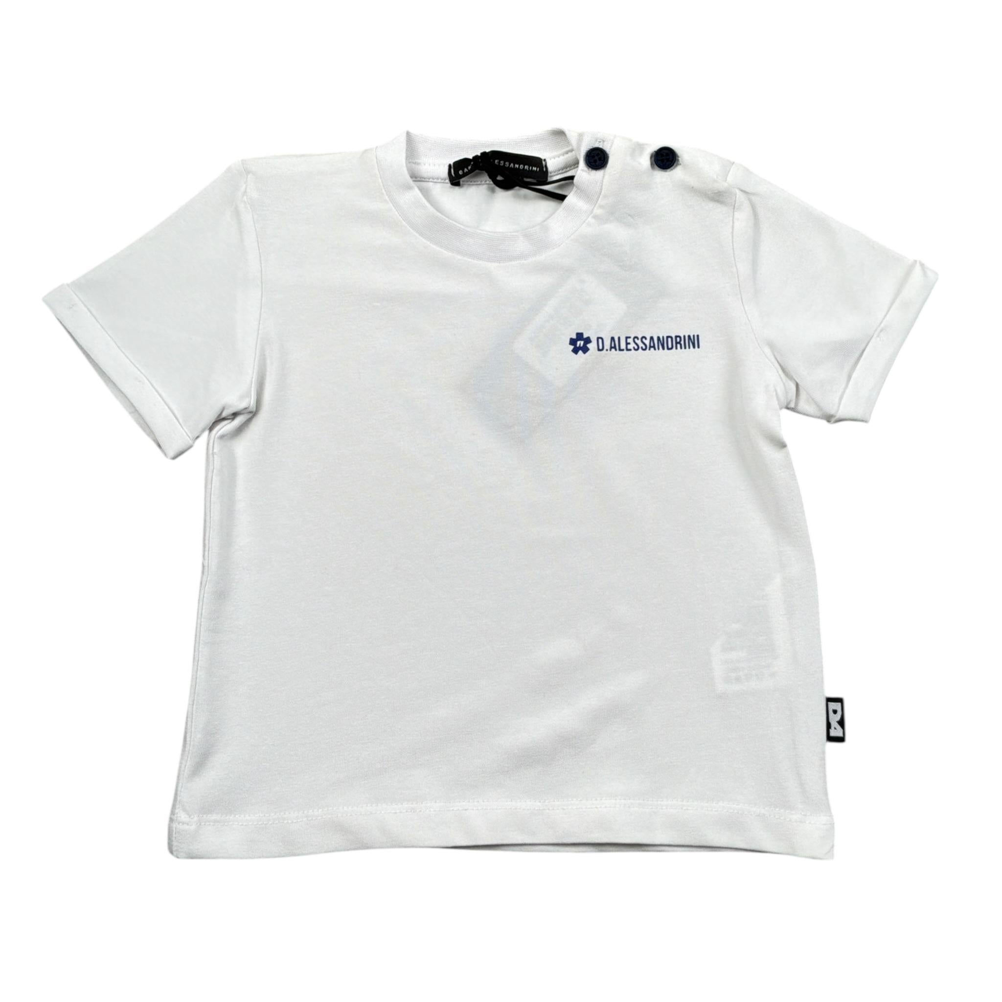 Daniele Alessandrini T-Shirt tinta unita con Stampa Bianco per Neonato 1296M08969 BIANCO DANIELE ALESSANDRINI 