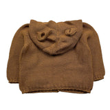 DANIELE ALESSANDRINI cardigan tinta unita con cappuccio Cammello per Bambino 1291W00035X CAMMELLO DANIELE ALESSANDRINI 