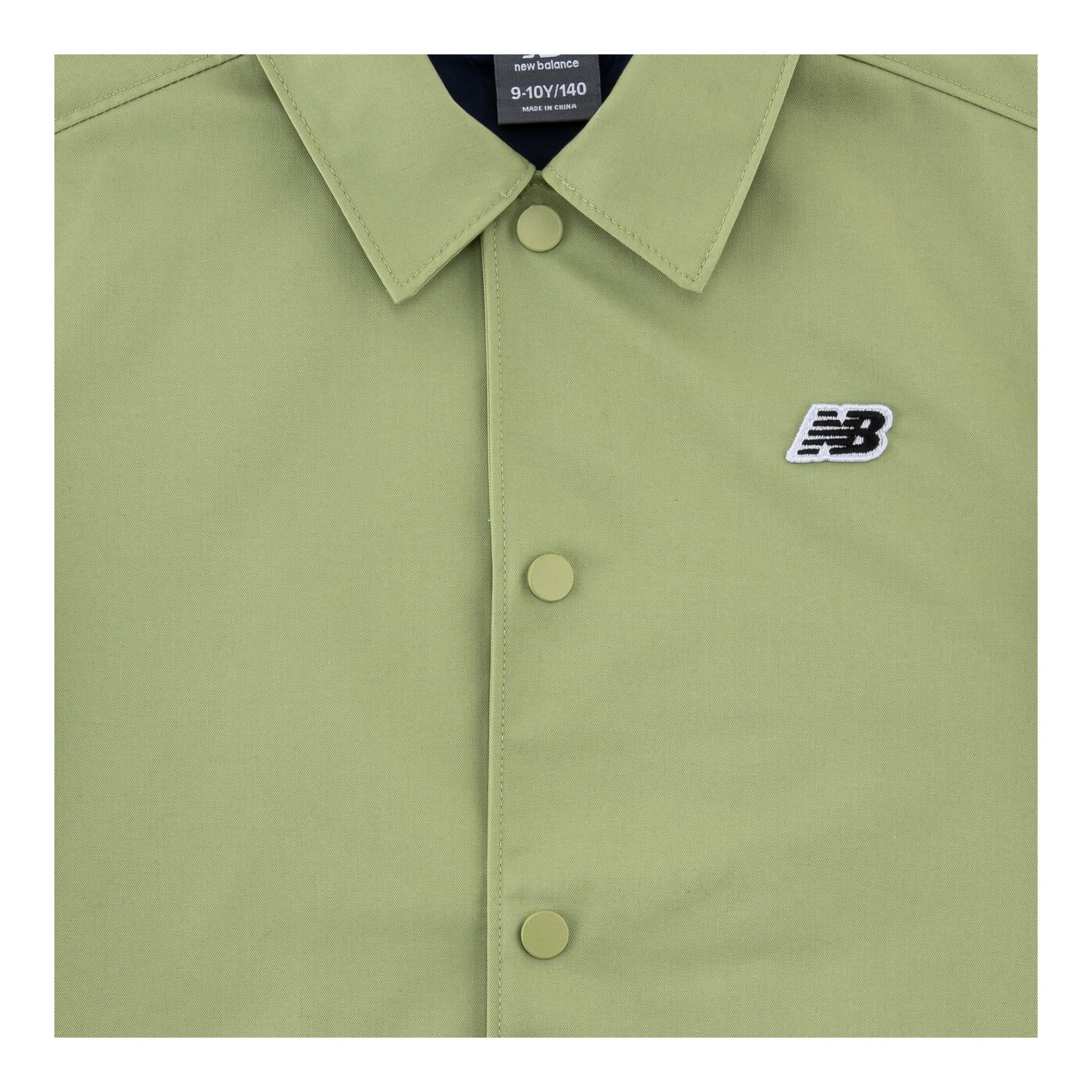 New Balance Giubbino Tinta Unita con Bottoni per Bambino LAKB0140 VERDE NEW BALANCE 