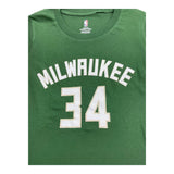NBA t-shirt girocollo tinta unita con stampa Verde per Bambino EK2B7NN00B01 VERDE NBA 