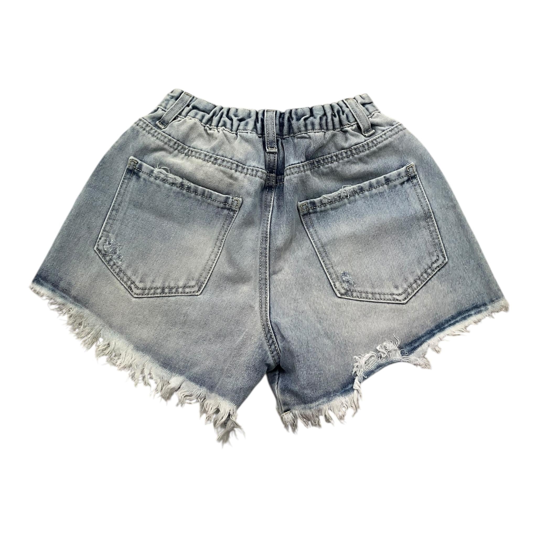 So Twee By Miss Grant Short In Denim Tinta Unita con Elastico In Vita per Bambina ST0028 AZZURRO SO TWEE BY MISS GRANT 