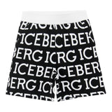 Iceberg Bermuda aus Fleece mit Logo-Print in Schwarz für Neugeborene
