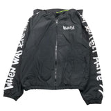 Disclaimer – Schlichte Kapuzenjacke mit Reißverschluss und schwarzem Aufdruck für Jungen