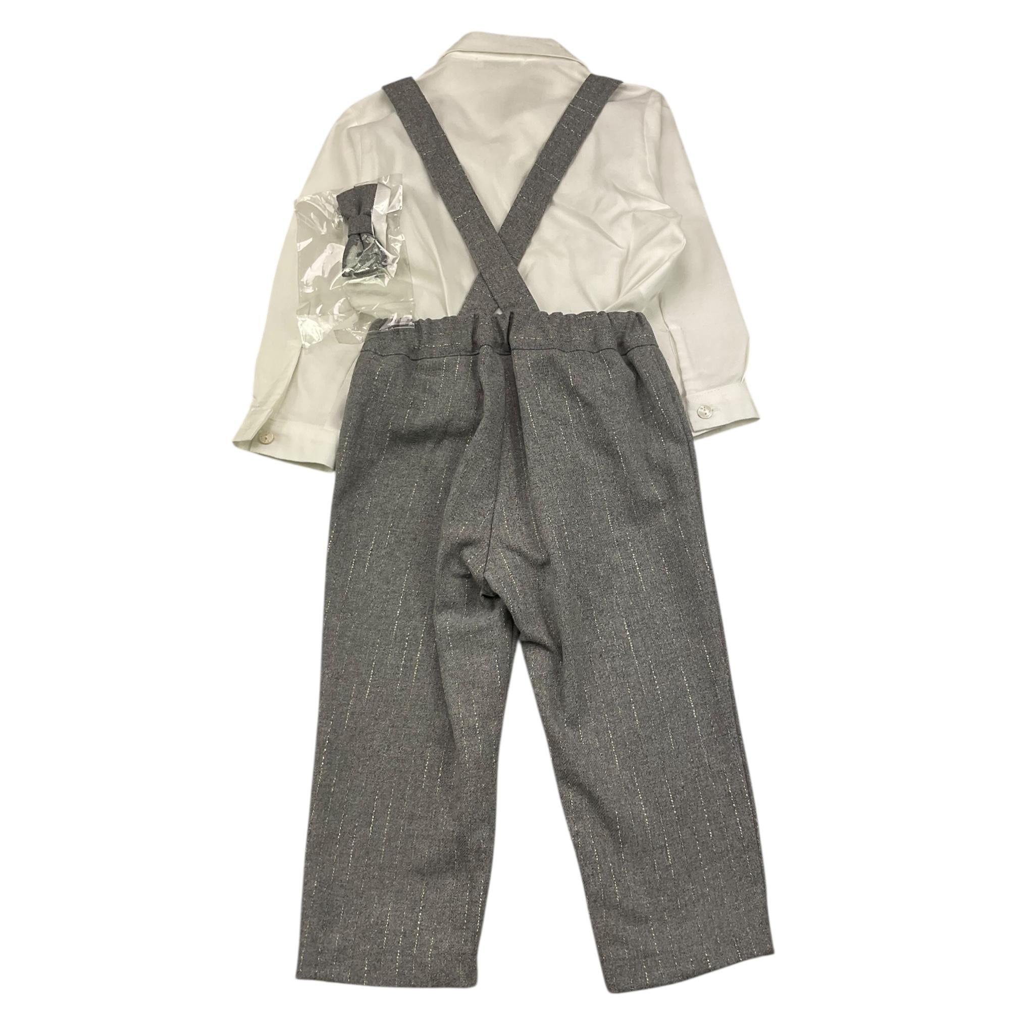 BARCELLINO complet 3 pezzi camicia-salopette-papillon Grigio per Neonato 115910L GRIGIO BARCELLINO 