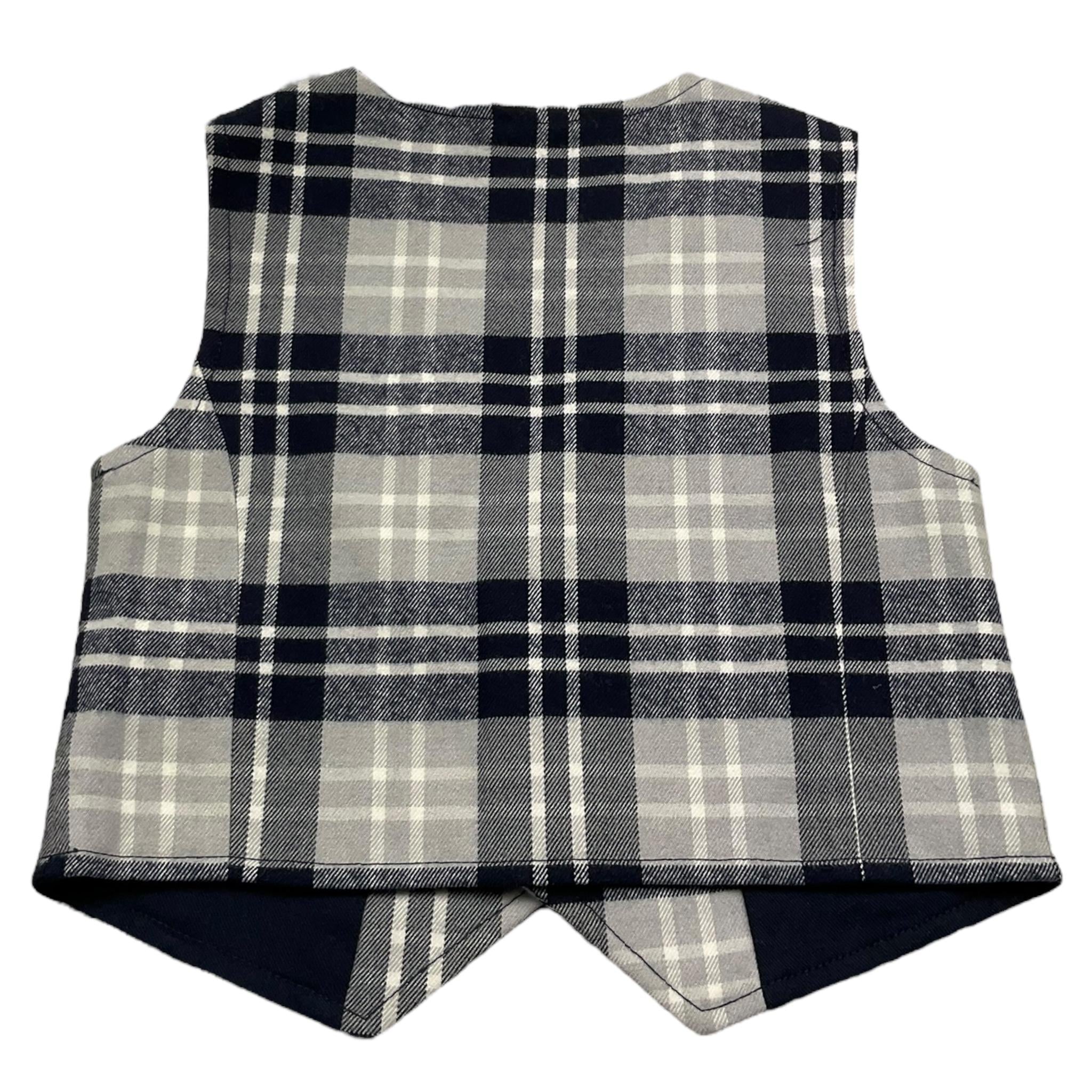 MINI BANDA gilet fantasia quadri Blu per Neonato 35688 BLU MINI BANDA 