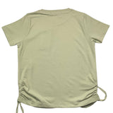Hinnominate Einfarbiges T-Shirt mit Rundhalsausschnitt und Schnürung, Grün, für Mädchen