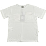 Paolo Pecora T-Shirt Girocollo Tinta Unita con Taschini per Bambino PP4351 BIANCO PAOLO PECORA 