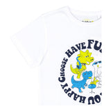 Losan Einfarbiges Rundhals-T-Shirt mit weißem Aufdruck für Jungen