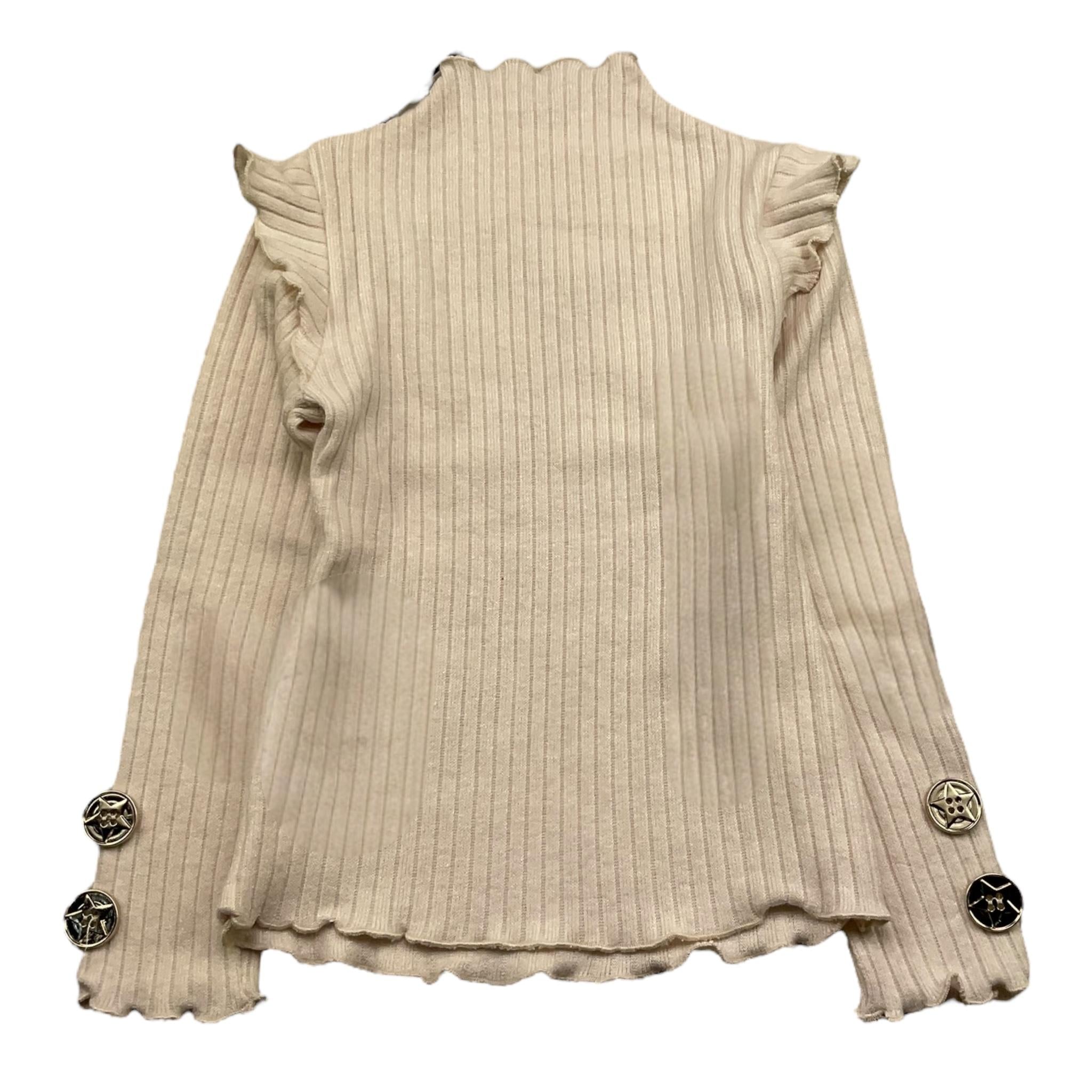 MARC ELLIS maglia mezzo collo tinta unita con logo Panna per Bambina JMJSW00168 PANNA MARC ELLIS 