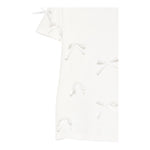 Dou Dou T-Shirt Girocollo Tinta Unita con Applicazioni Fiocchi per Bambina DW8A31 BIANCO DOU DOU 