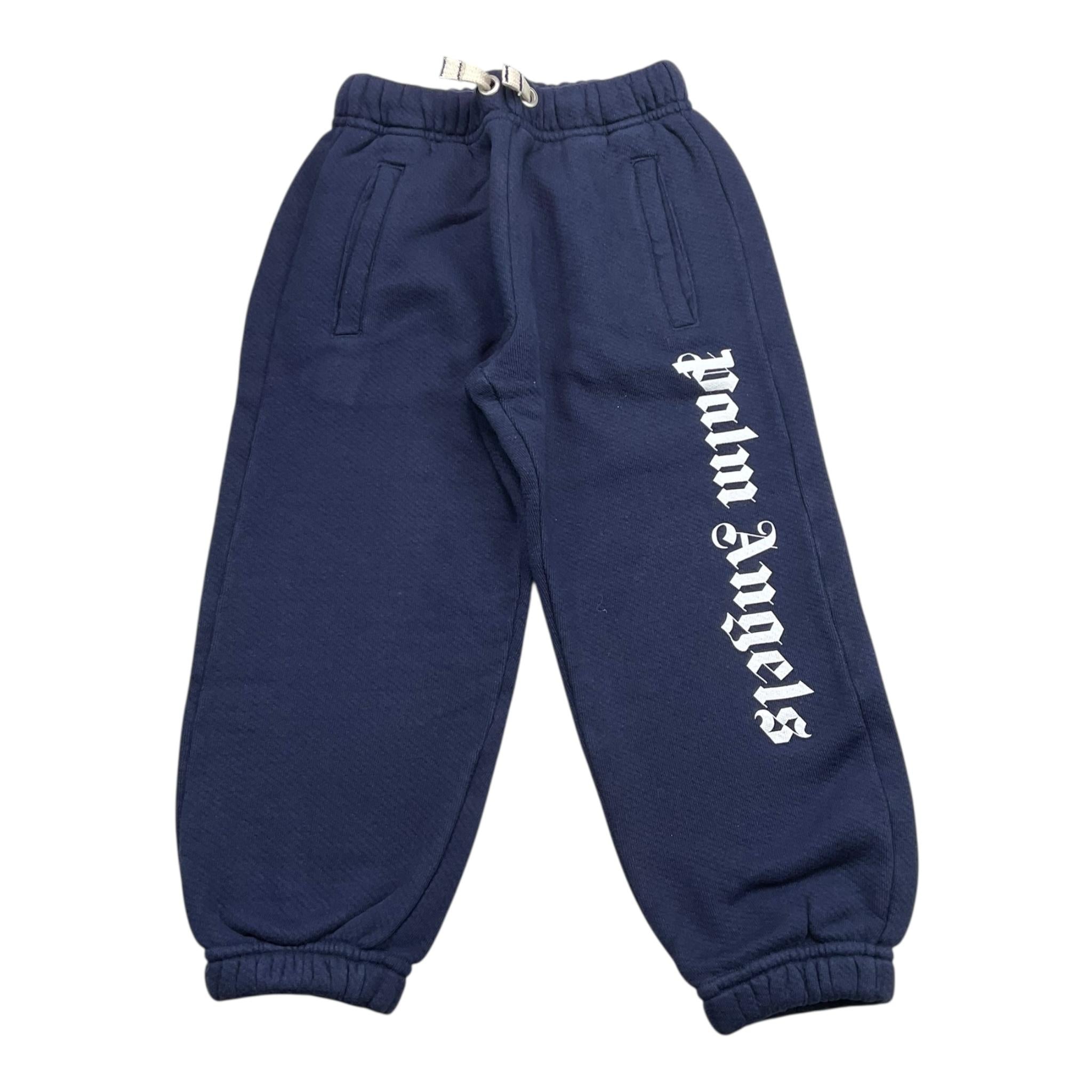 PALM ANGELS pantalone tinta unita modello tuta con stampa Blu per Bambino PBCH002F22FLE00 BLU PALM ANGELS 
