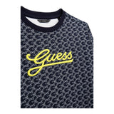 GUESS felpa chiusa girocollo tinta unita con stampe Blu per Bambino N4YQ22KA6R3 BLU GUESS 