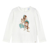 MAYORAL shirt tinta unita con stampa in contrasto Bianco per Neonata 406535N BIANCO MAYORAL 