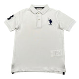 U.S. Polo Assn Polo Mezza Manica Tinta Unita con Logo per Bambino US41597 BIANCO U.S. POLO ASSN 