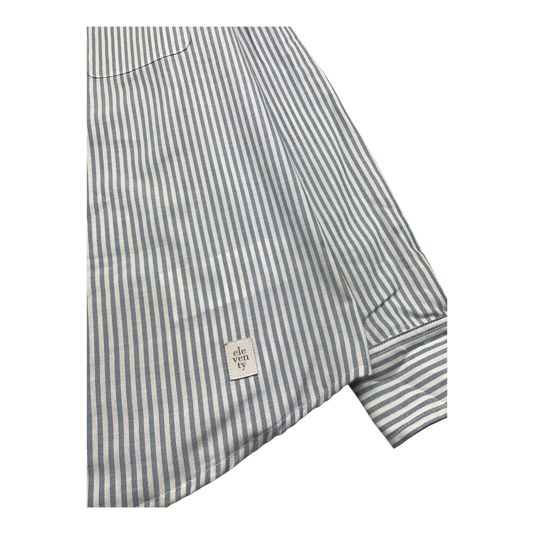 Eleventy Camicia Manica Lunga Fantasia A Righe per Bambino EW5P40 BIANCO/AZZURRO ELEVENTY 