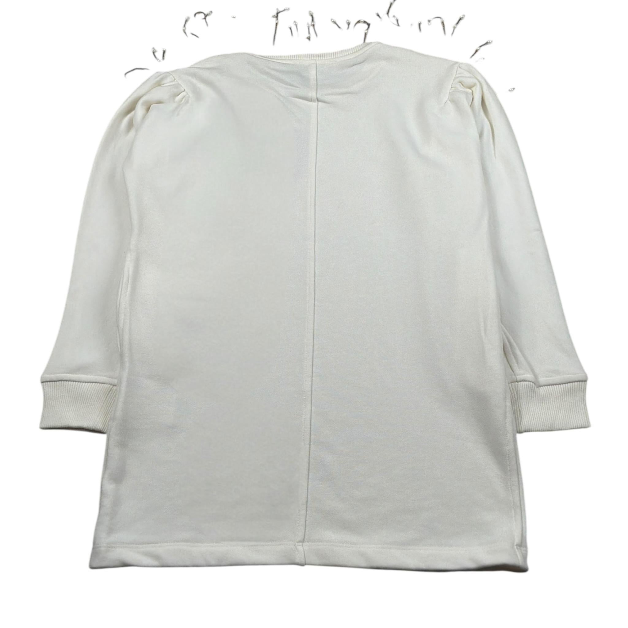 Jijil Abito Felpa tinta unita con Applicazioni Panna per Bambina JJE23AB017 PANNA JIJIL 