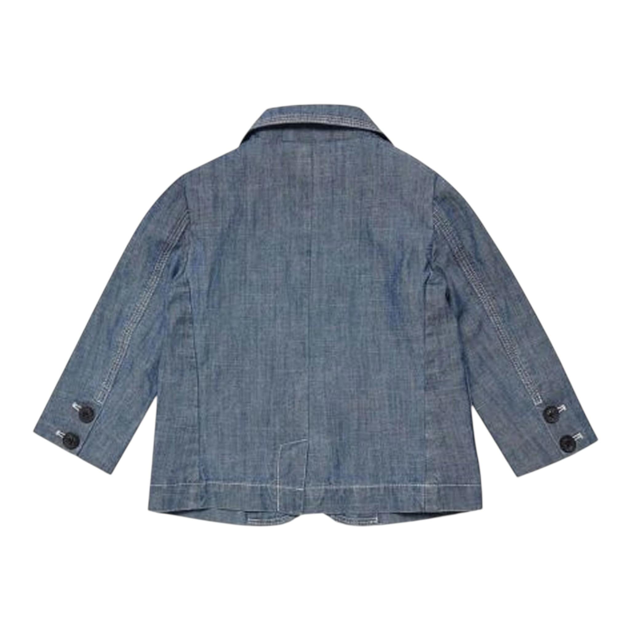 Diesel Giacca Tinta Unita In Denim con Logo per Neonato K00144 BLU DIESEL 