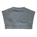 Dondup T-Shirt Rundhals-Sweatshirt Einfarbig mit Kontrastdruck Grau für Mädchen