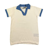 Trussardi Poloshirt Halbarm Unifarben mit kontrastierenden Profilen Creme für Jungen